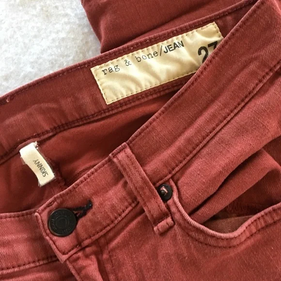 Rag & Bone skinny clay colored denim jeans - Picture 5 of 9